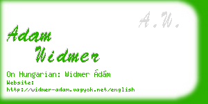 adam widmer business card