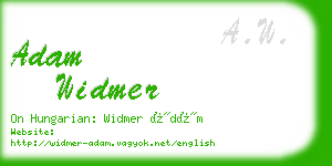 adam widmer business card